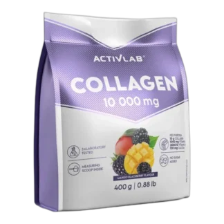 Activlab HYDROLIZOWANY KOLAGEN TYPU II + WAPŃ D3 C Stawy 400g Mango-jeżyna