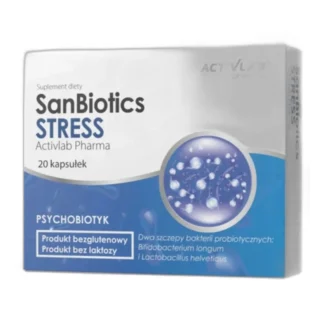 Activlab SanBiotics Stress PSYCHOBIOTYK 20 kaps JELITA MÓZG Nastrój STRES