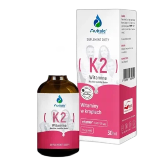 Aliness Avitale WITAMINA K2 MK-7 NATURALNA w Kroplach 30 ml Kości Odporność