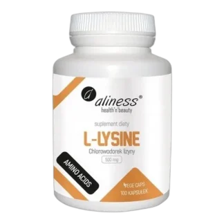 ALINESS L-LIZYNA 500 mg Chlorowodorek LYSINE 100 kap Odporność Przeciwciała