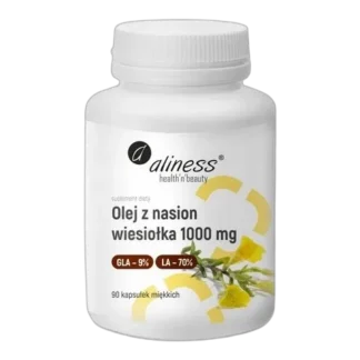 Aliness OLEJ Z NASION WIESIOŁKA 1000 mg 60 kaps KWASY OMEGA GLA LA Krążenie