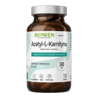 Biowen ACETYL-L-KARNITYNA ALCAR 500 mg ALC 100 kaps ODCHUDZANIE METABOLIZM