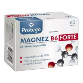 Protego CYTRYNIAN MAGNEZU + Wit. B6 MAGNEZ 60 tab SKURCZE Mięśnie ZMĘCZENIE