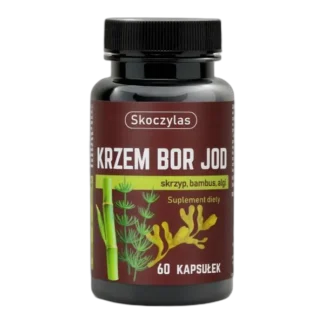 Skoczylas KRZEM BOR JOD skrzyp bambus algi 60 kaps. KOŚCI STAWY mięśnie